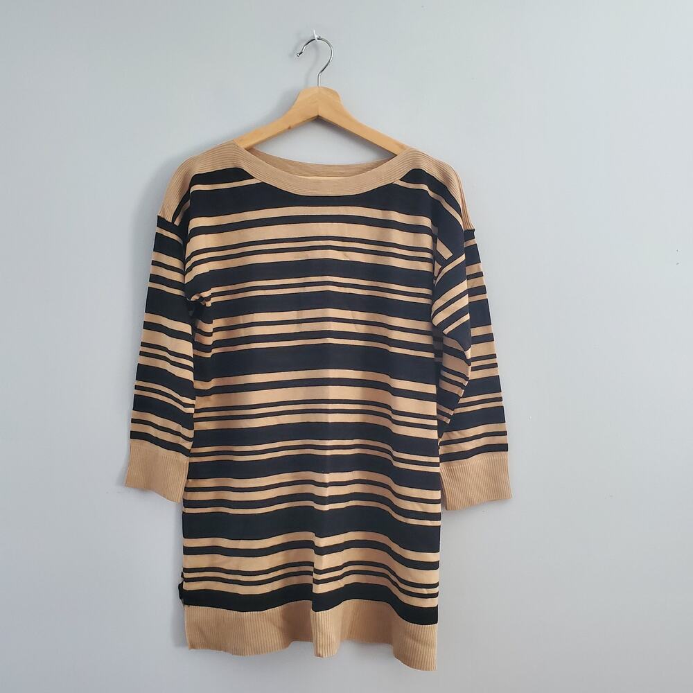 Cable & Gauge Striped Lightweight Sweater XL